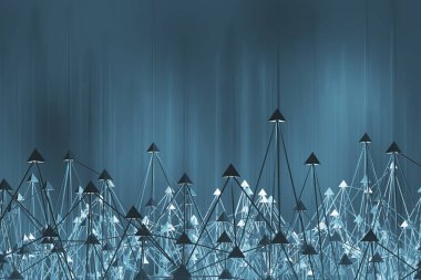 Soyut geometrik desen mavi yeşil