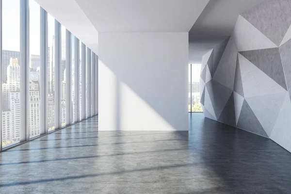 Empty office lobby with a wall decoration — Stock Photo, Image