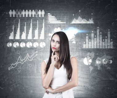 Dalgın esmer işkadını, gaphs