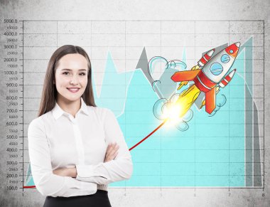 Çapraz kollar, neşeli kadınla başlangıç