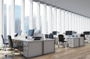 Bir açık alan ofis, yan closeup işyerinde