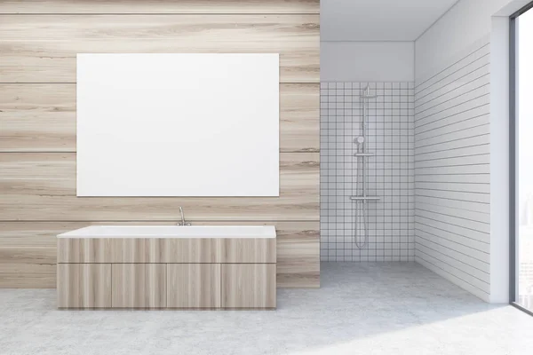 Ванная комната, душ, постер — стоковое фото
