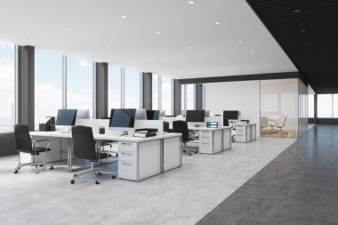 Beyaz ve siyah alan office yan açın
