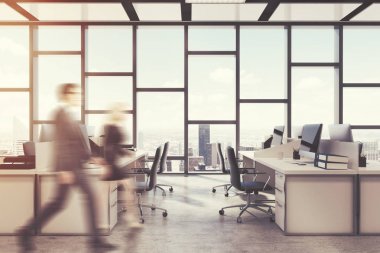 Dikdörtgen açık alan ofis yakın, insanlar