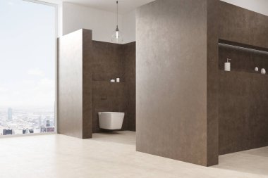 Kahverengi tuvalet iç