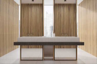 Ahşap banyo, panoramik