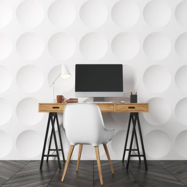 Daire desen Oda, bilgisayar masası