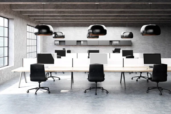 Moderno ufficio open space in un loft — Foto Stock