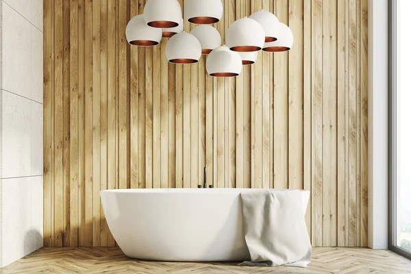 Ahşap banyo iç mekan, açık