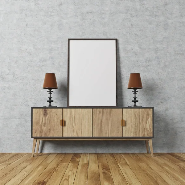 Beton duvar Oda, bir kabine poster