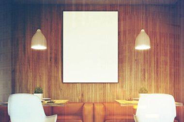 Kafe, tonda poster iki kanepe