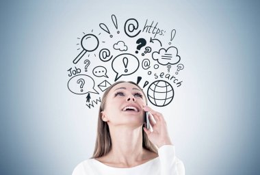Mutlu işkadını telefon, Internet arama