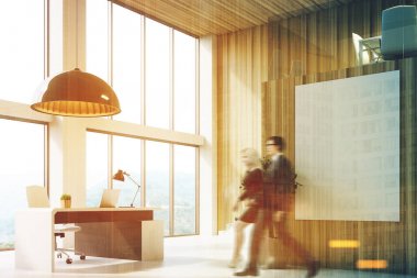 Ahşap CEO'su office ile bir poster, insanlar, köşe