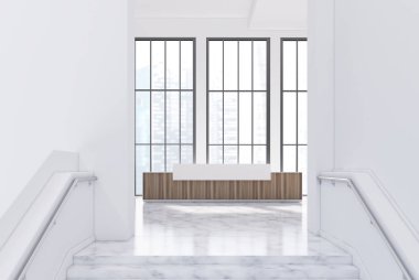 Boş beyaz ofis Salonu, Resepsiyon