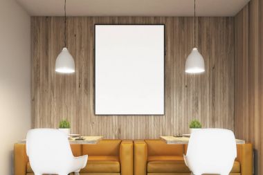 Kafe, iki kanepe poster