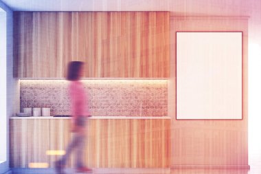 Ahşap mutfak tezgahı tonda ile