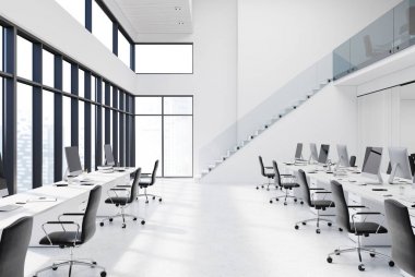 Açık alan office merdiven ile beyaz