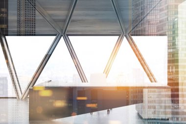 CEO Ofis Masası, üçgen windows tonda