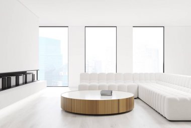 Beyaz oturma odası iç, beyaz kanepe