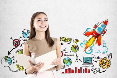 Sarışın kadın ile boşaltmak, başlangıç roket