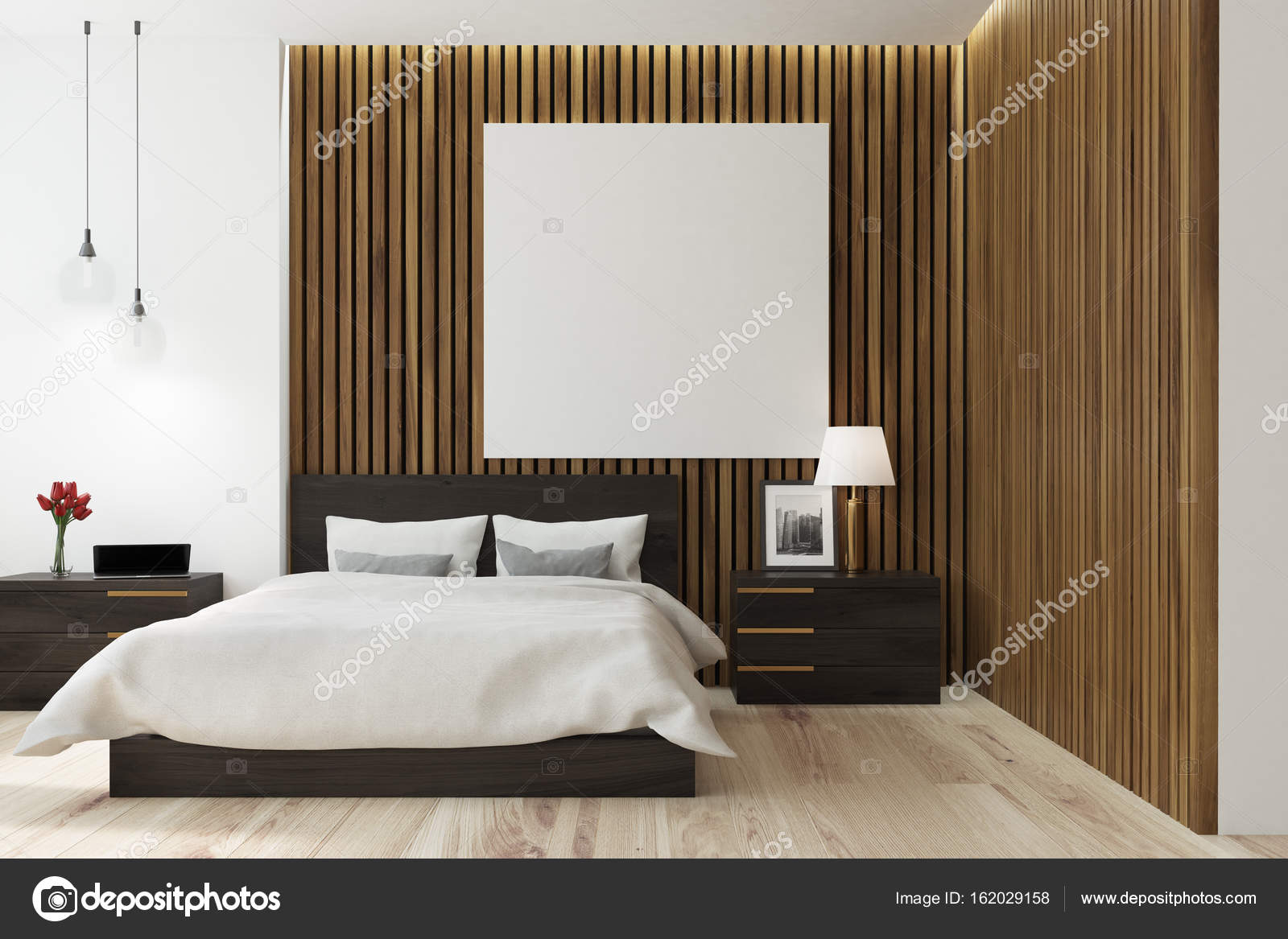Houten slaapkamer vierkante poster — Stockfoto © denisismagilov ... Houten slaapkamer vierkante poster — Stockfoto © denisismagilov ...