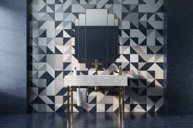 Lüks banyo iç, mozaik duvar