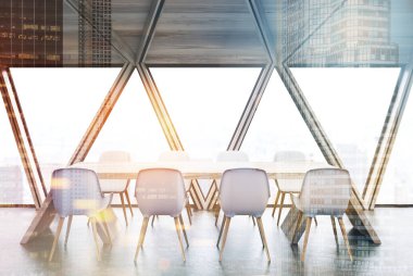 Tavan arası toplantı odası, yan görünüm, tonda