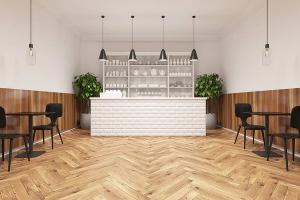 Siyah modern sandalye ile kahve dükkanı