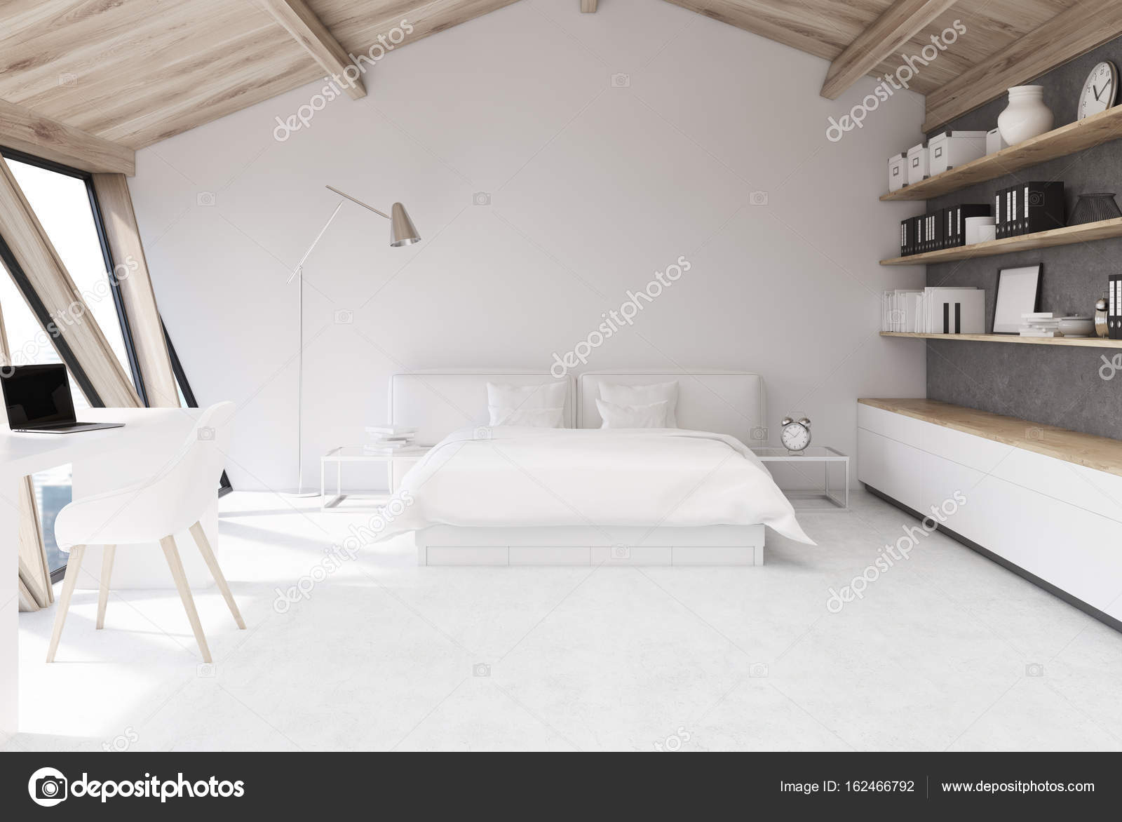 Vita sovrum i en vind — stockfotografi © denisismagilov #162466792