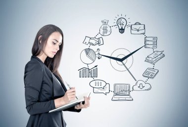 İşkadını bir planlayıcısı, zaman yönetimi ile