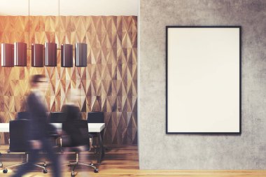 İş adamları ofis lobisinde, diamond duvar