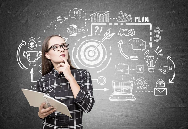 İnek kız boşaltmak, bir iş hedefi ile