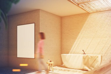 Gri banyo, tonda poster yan