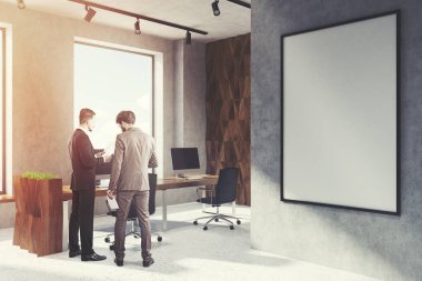 Elmas açık yazıhane, poster, köşe, erkekler