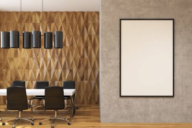 Elmas konferans salonu, poster, ahşap