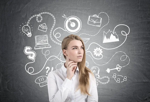 Dalgın sarışın işkadını ve iş planı