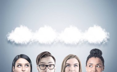 Bir iş ekip bulutlar sanıyordum, yakın çekim