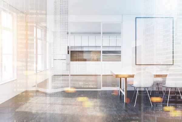 Beyaz mutfak iç, poster, Çift Kişilik