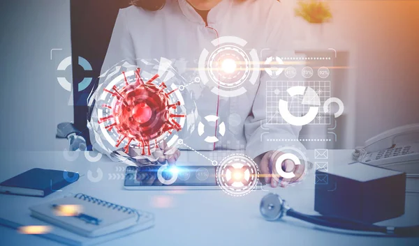 Kadın doktor, virüs Hud, tonda