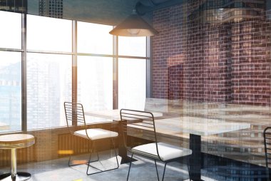 Tuğla kafe iç, köşe, Çift Kişilik