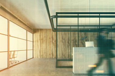 Ahşap ofis, beyaz Resepsiyon, portre, insanlar