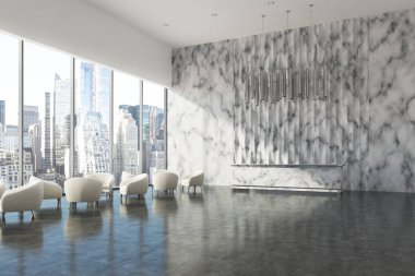 Mermer Resepsiyon sayaç, ofis, yan