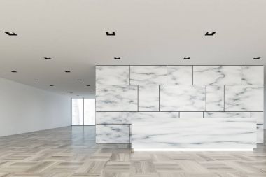 Mermer ve cam Resepsiyon lobi