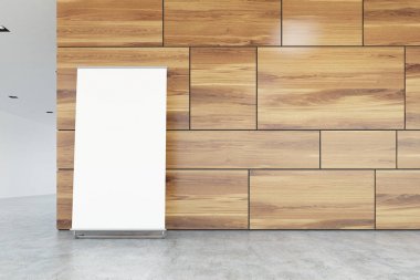 Office katta, ahşap dikey poster