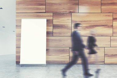 Office kat, ahşap, insanlar üzerinde dikey poster