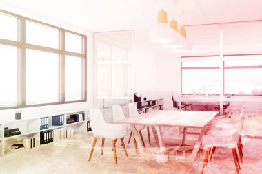 Beyaz oda iç köşe, çift Toplantı