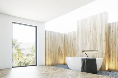 Ahşap banyo iç, köşe