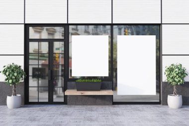 Beyaz Cafe dış iki posterler ile