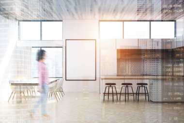 Beyaz ve ahşap mutfak, Çift Kişilik