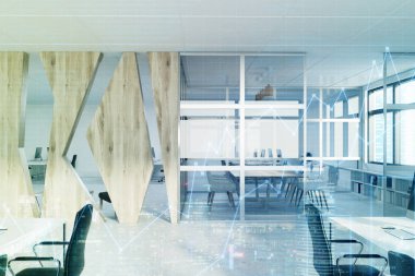 Geometrik desen açık tonda alanı office